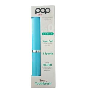 Pop Sonic Go Sonic Super Soft 2 Speed Travel 30,000 Vibes/Sec ToothBrush Blue